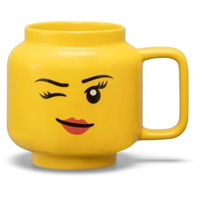 LEGO WINKING GIRL HEAD LARGE MUG TAZZA 530ML ROOM COPENHAGEN
