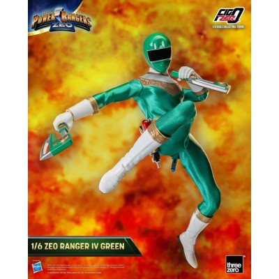 THREEZERO POWER RANGERS ZEO RANGER IV GREEN 30CM ACTION FIGURE
