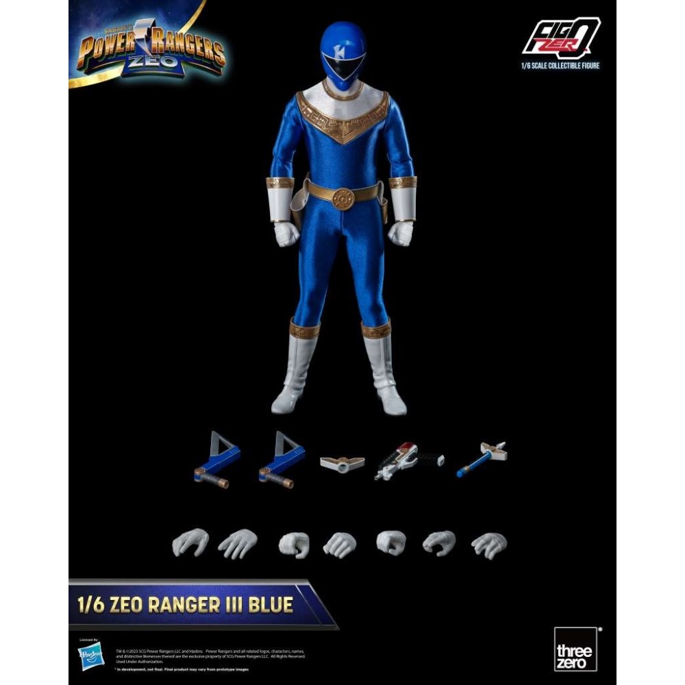 THREEZERO POWER RANGERS ZEO RANGER III BLUE 30CM ACTION FIGURE