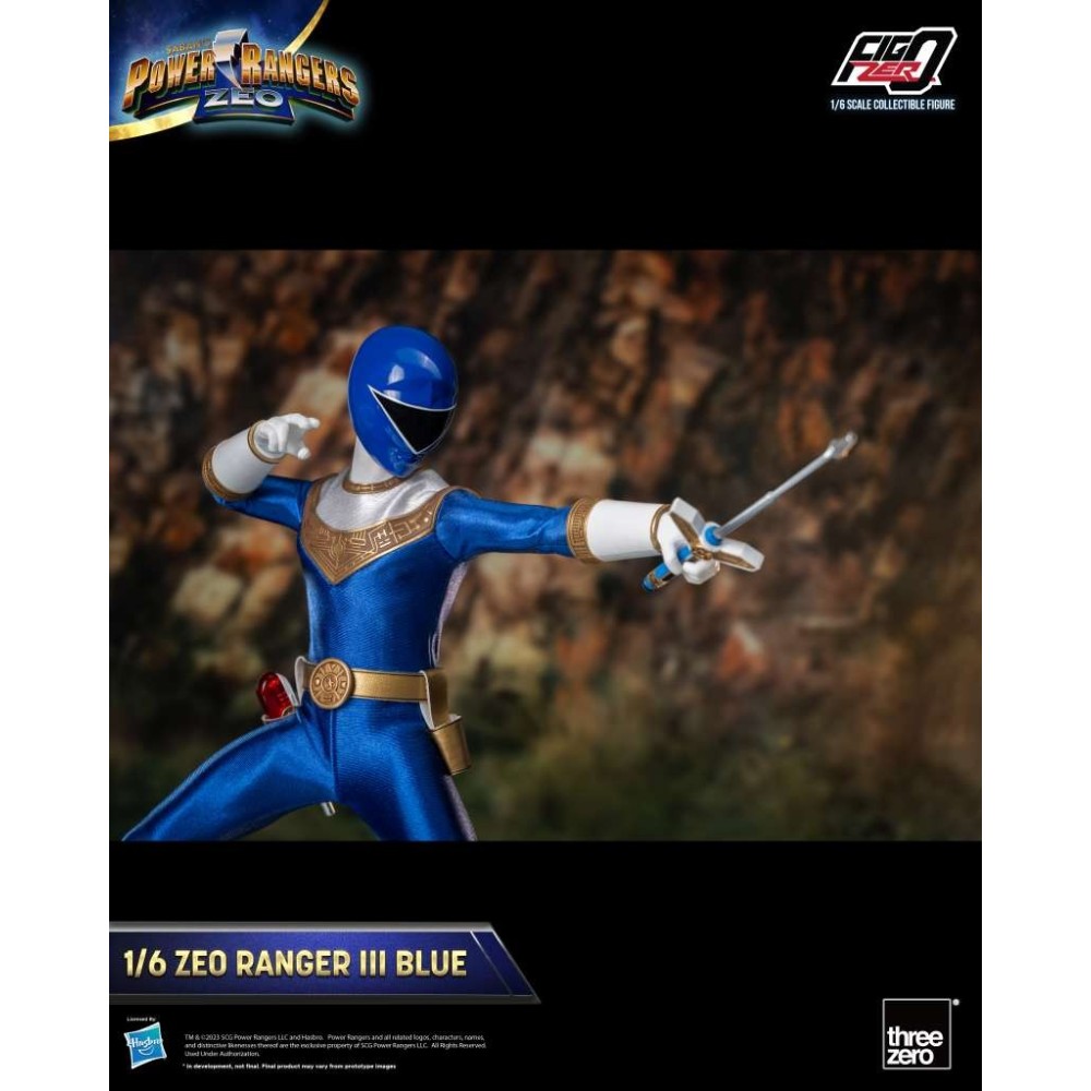 THREEZERO POWER RANGERS ZEO RANGER III BLUE 30CM ACTION FIGURE
