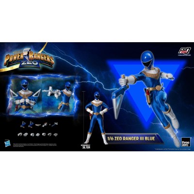 THREEZERO POWER RANGERS ZEO RANGER III BLUE 30CM ACTION FIGURE