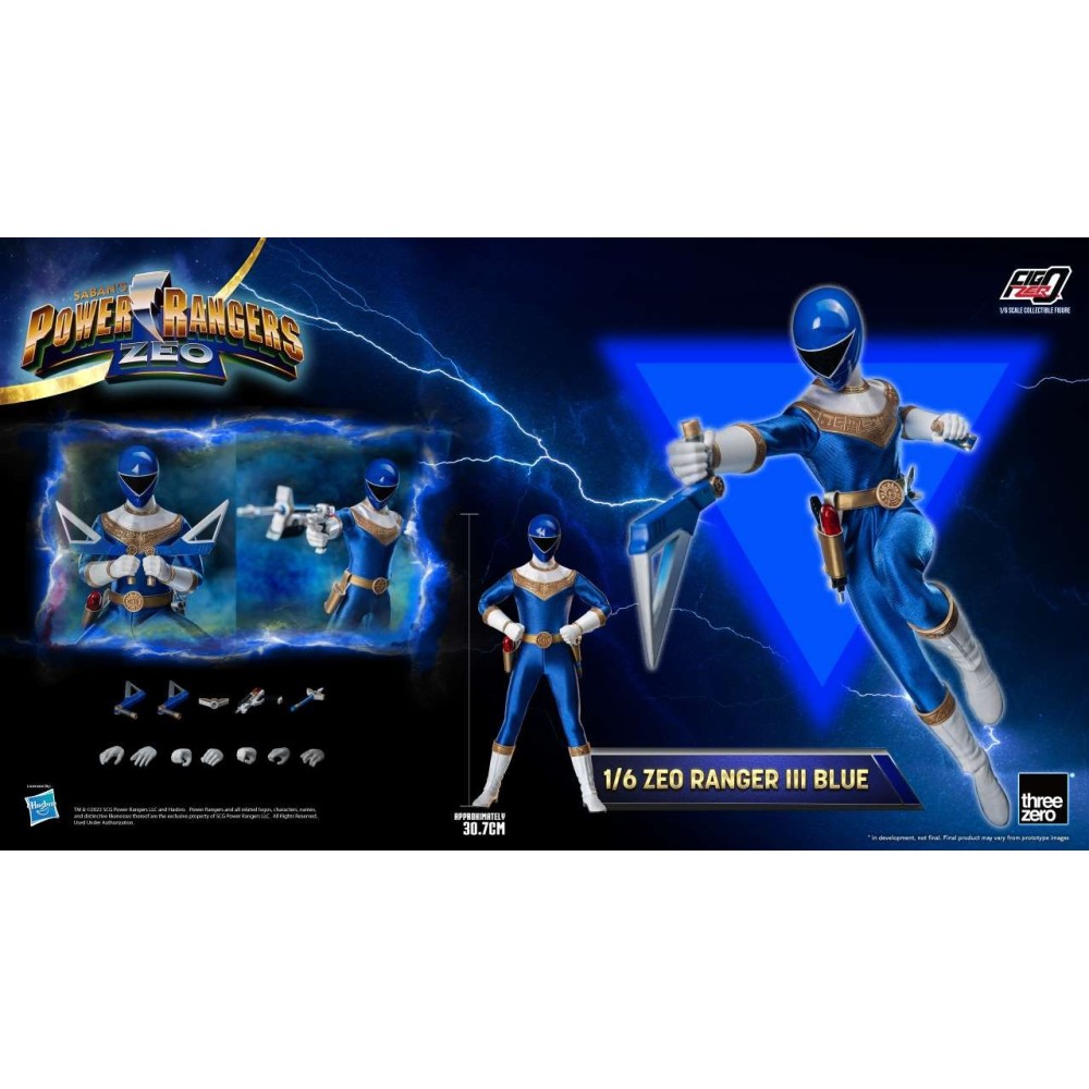 THREEZERO POWER RANGERS ZEO RANGER III BLUE 30CM ACTION FIGURE