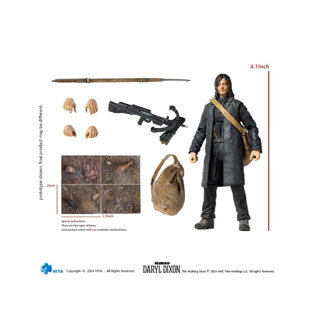 THE WALKING DEAD EXQUISITE DARYL DIXON ACTION FIGURE HIYA TOYS