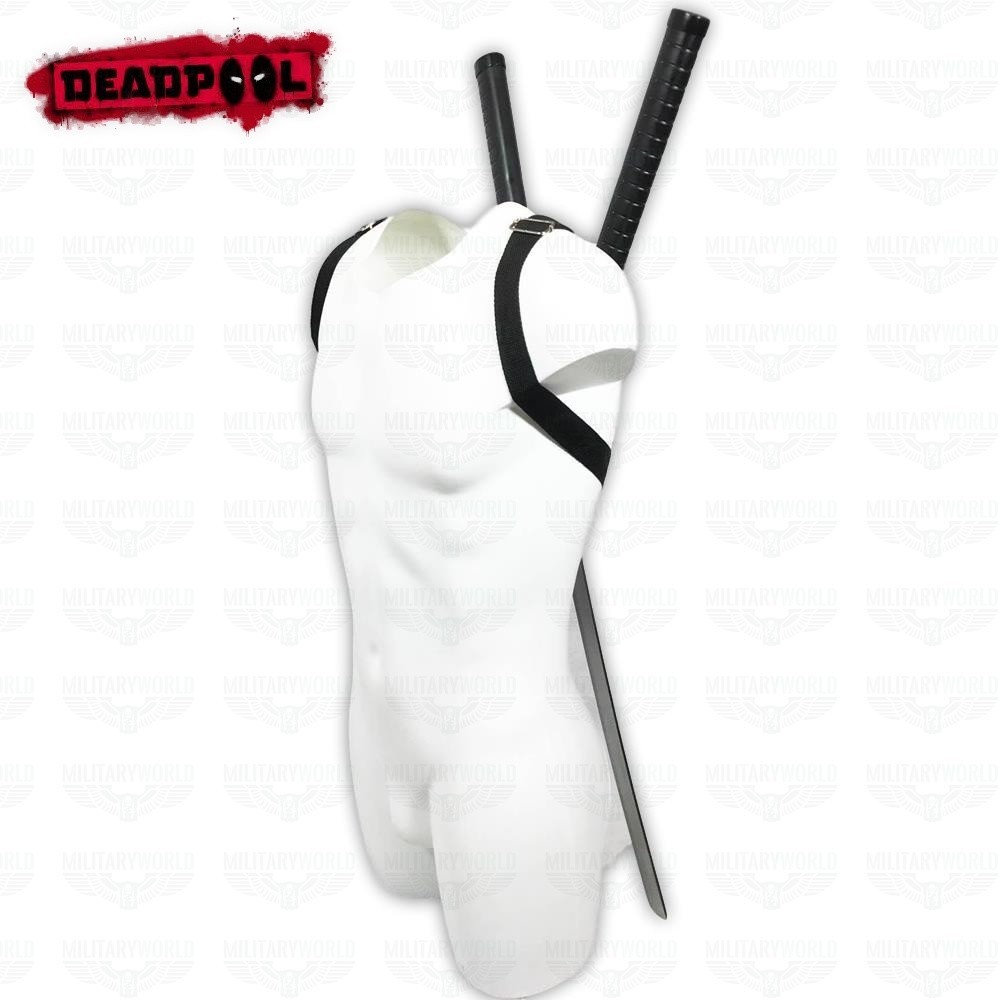 DEADPOOL KATANA TWIN WITH SHOULDER HOLSTER REPLICA 103CM
