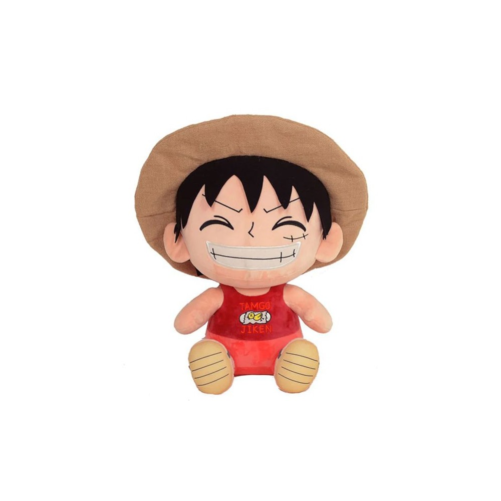 ONE PIECE LUFFY TAMGO JIKEN 25CM PELUCHE FIGURE SAKAMI MERCHANDISE