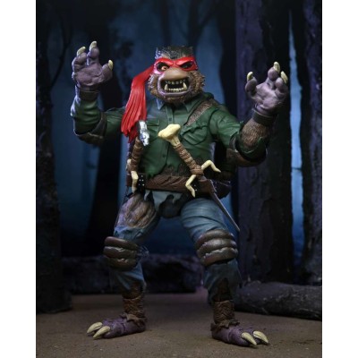 UNIVERSAL MONSTERS X TMNT TEENAGE MUTANT NINJA TURTLES RAFFAELLO AS WOLFMAN ACTION FIGURE NECA