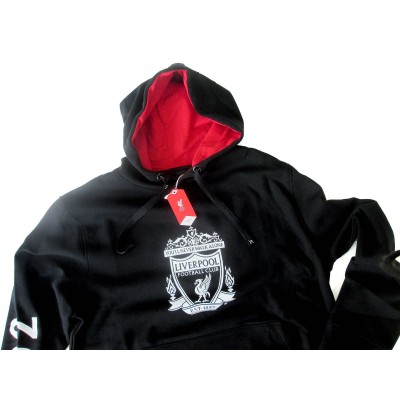 HOODIE OFFICIAL LIVERPOOL FC LOGO BLACK