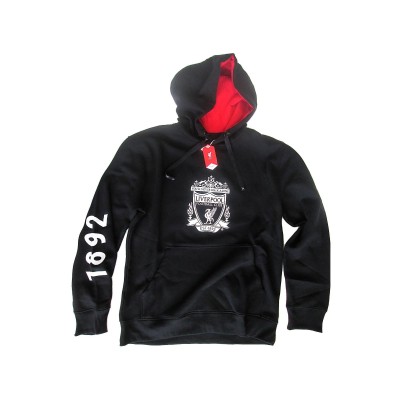FELPA HOODIE UFFICIALE LIVERPOOL FC LOGO NERA