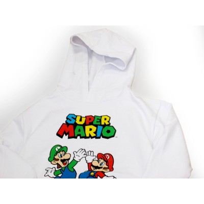 FELPA HOODIE NINTENDO SUPER MARIO LUIGI E MARIO BIANCA