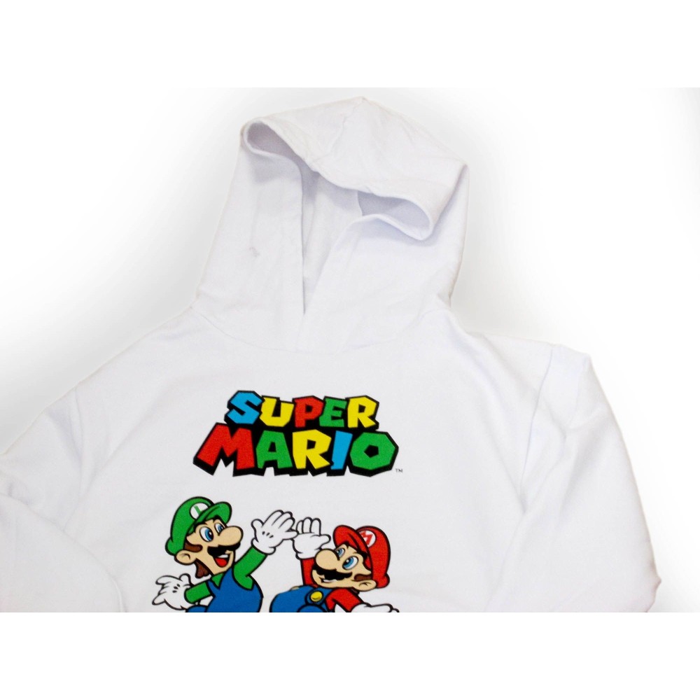FELPA HOODIE NINTENDO SUPER MARIO LUIGI E MARIO BIANCA