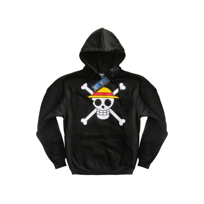 FELPA HOODIE ONE PIECE LOGO NERA UNEKORN