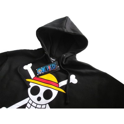 FELPA HOODIE ONE PIECE LOGO NERA UNEKORN