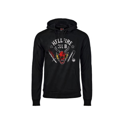 HOODIE STRANGER THINGS HELLFIRE CLUB BLACK