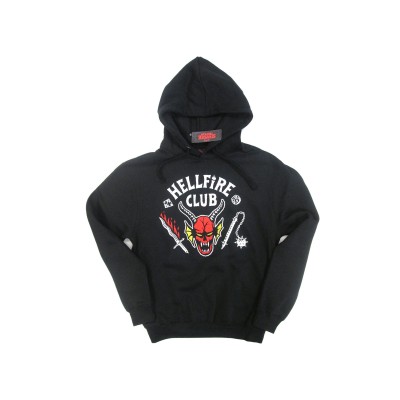 HOODIE STRANGER THINGS HELLFIRE CLUB BLACK