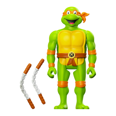 SUPER7 TEENAGE MUTANT NINJA TURTLES REACTION MICHELANGELO ACTION FIGURE