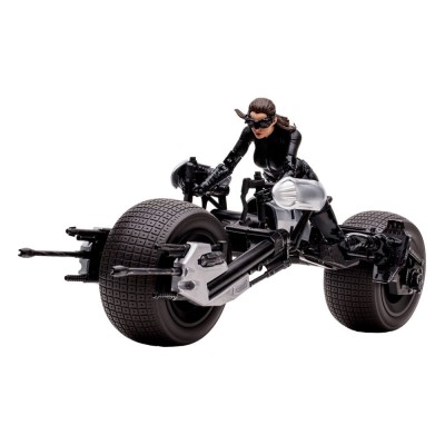 MC FARLANE DC MULTIVERSE VEHICLE BATPOD WITH CATWOMAN ACTION FIGURE