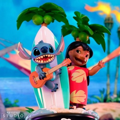 ABYSTYLE LILO AND STITCH SURFBOARD SG+ FIGURE STATUE