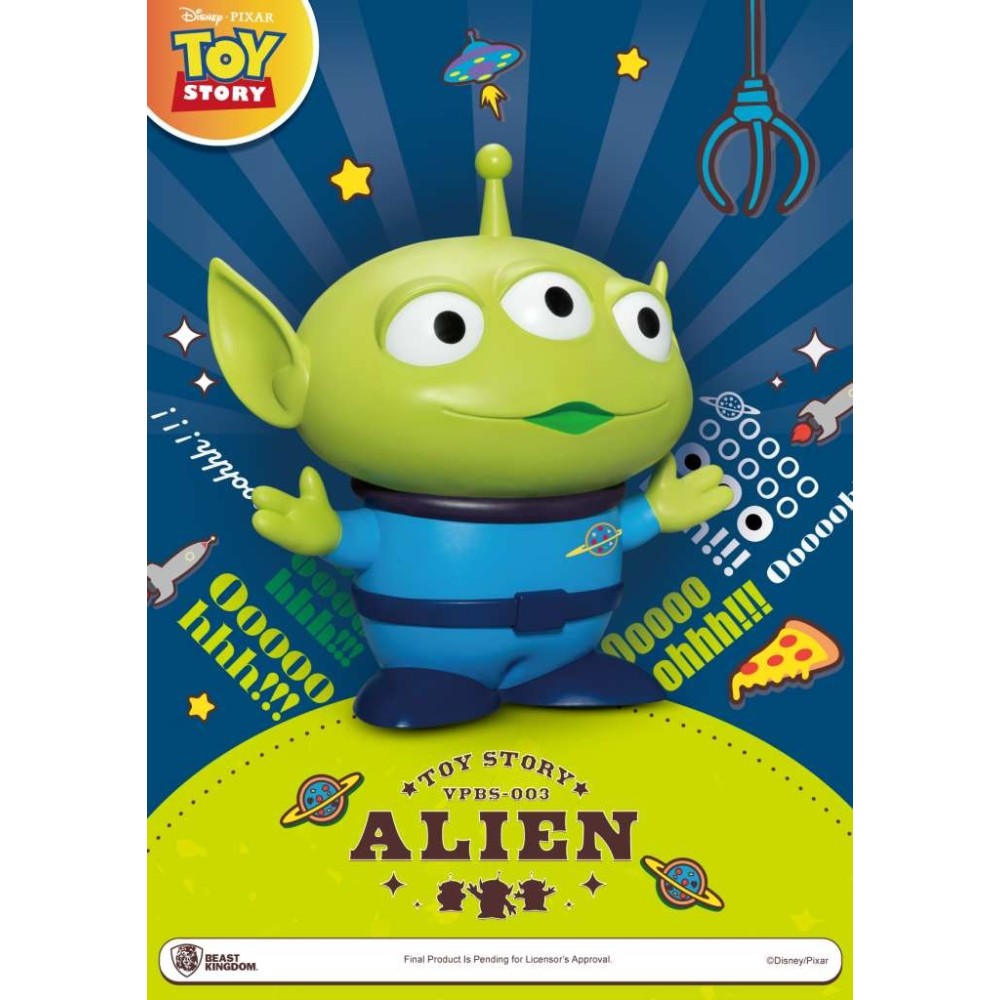 BEAST KINGDOM TOY STORY ALIEN PIGGY BANK REX STATUE FIGURE