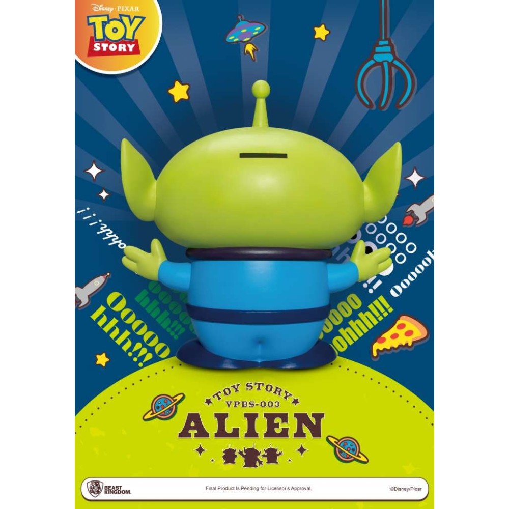 BEAST KINGDOM TOY STORY ALIEN PIGGY BANK REX STATUE FIGURE