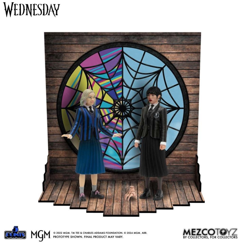 MEZCO TOYS WEDNESDAY AND ENID BOX SET 5 POINTS ACTION FIGURE