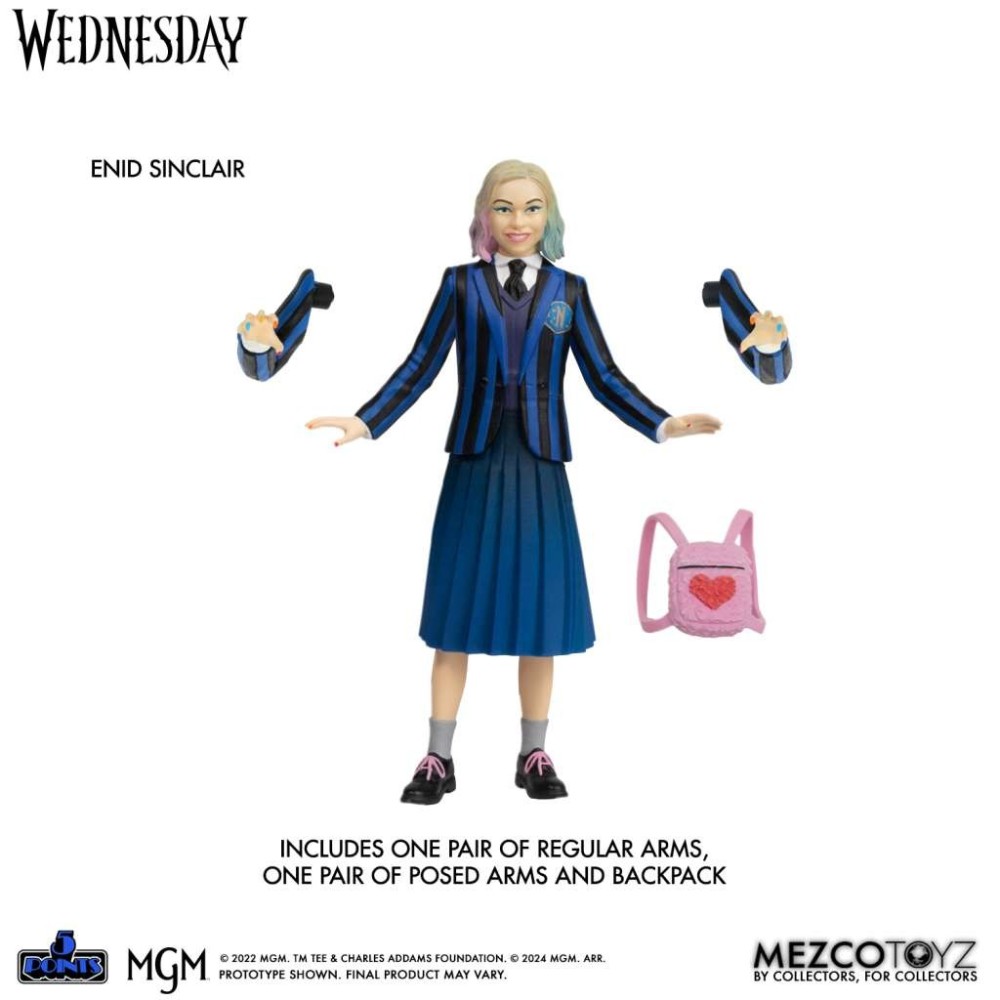 MEZCO TOYS WEDNESDAY AND ENID BOX SET 5 POINTS ACTION FIGURE