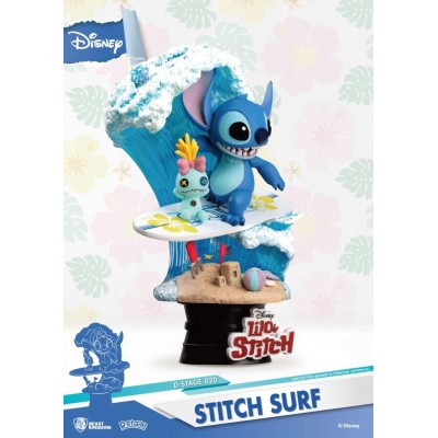 D-STAGE LILO AND STITCH DS-030 STITCH SURF STATUA FIGURE DIORAMA BEAST KINGDOM