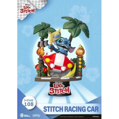 BEAST KINGDOM D-STAGE LILO AND STITCH DS-108 STITCH RACING CAR STATUE FIGURE DIORAMA
