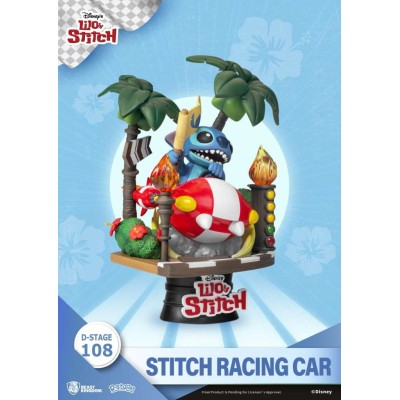 BEAST KINGDOM D-STAGE LILO AND STITCH DS-108 STITCH RACING CAR STATUE FIGURE DIORAMA