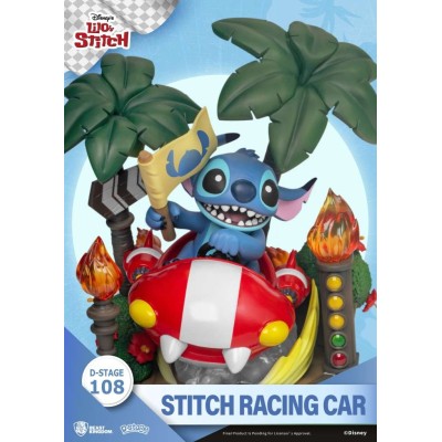 D-STAGE LILO AND STITCH DS-108 STITCH RACING CAR STATUA FIGURE DIORAMA BEAST KINGDOM