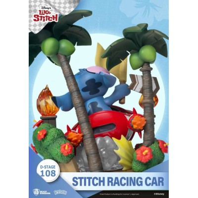 BEAST KINGDOM D-STAGE LILO AND STITCH DS-108 STITCH RACING CAR STATUE FIGURE DIORAMA