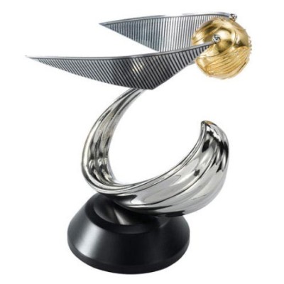 HARRY POTTER GOLDEN SNITCH METAL REPLICA DIORAMA STATUA NOBLE COLLECTIONS