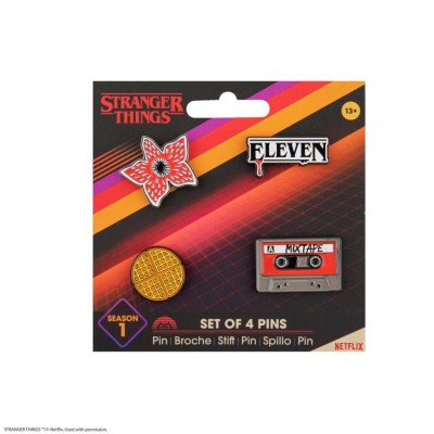 CINEREPLICAS STRANGER THINGS SEASON 1 SET OF 4 PINS