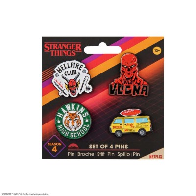 CINEREPLICAS STRANGER THINGS SEASON 4 SET OF 4 PINS