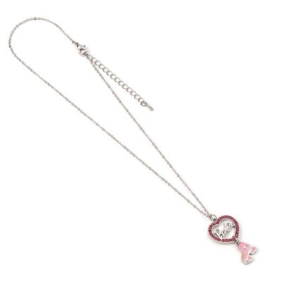 CARAT BARBIE CRYSTAL HEART ROLLER SKATE NECKLACE