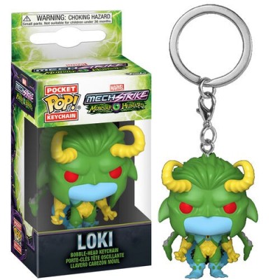 FUNKO MARVEL MECHSTRIKE MONSTER HUNTERS POCKET POP! LOKI KEYCHAIN