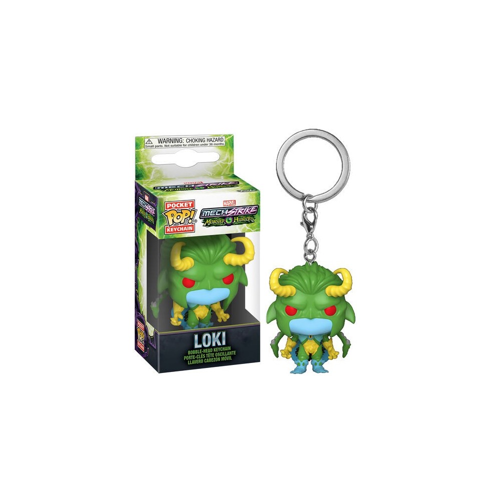 MARVEL MECHSTRIKE MONSTER HUNTERS POCKET POP! LOKI KEYCHAIN PORTACHIAVI FUNKO