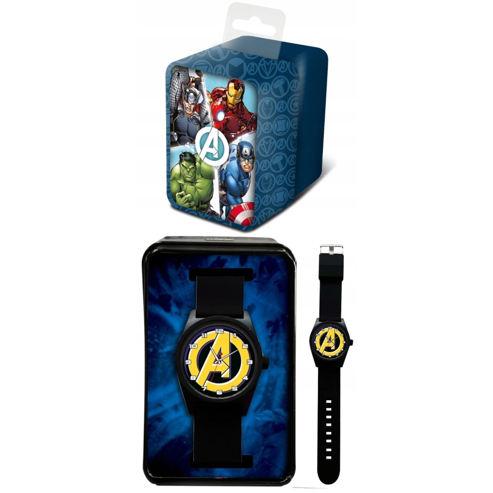 MARVEL AVENGERS LOGO OROLOGIO DA POLSO ANALOGICO ACCUTIME WATCH