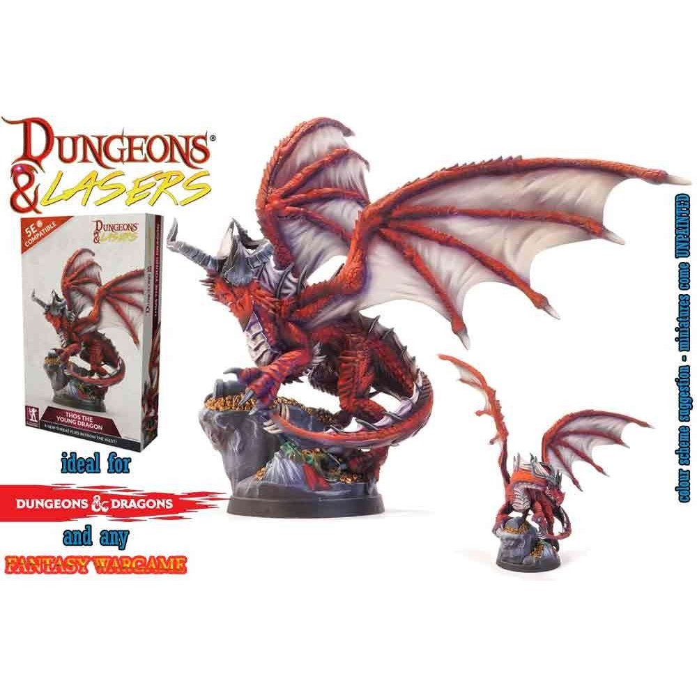 ARCHON STUDIO DUNGEONS AND LASERS THOS THE YOUNG DRAGON MINIATURE FIGURE