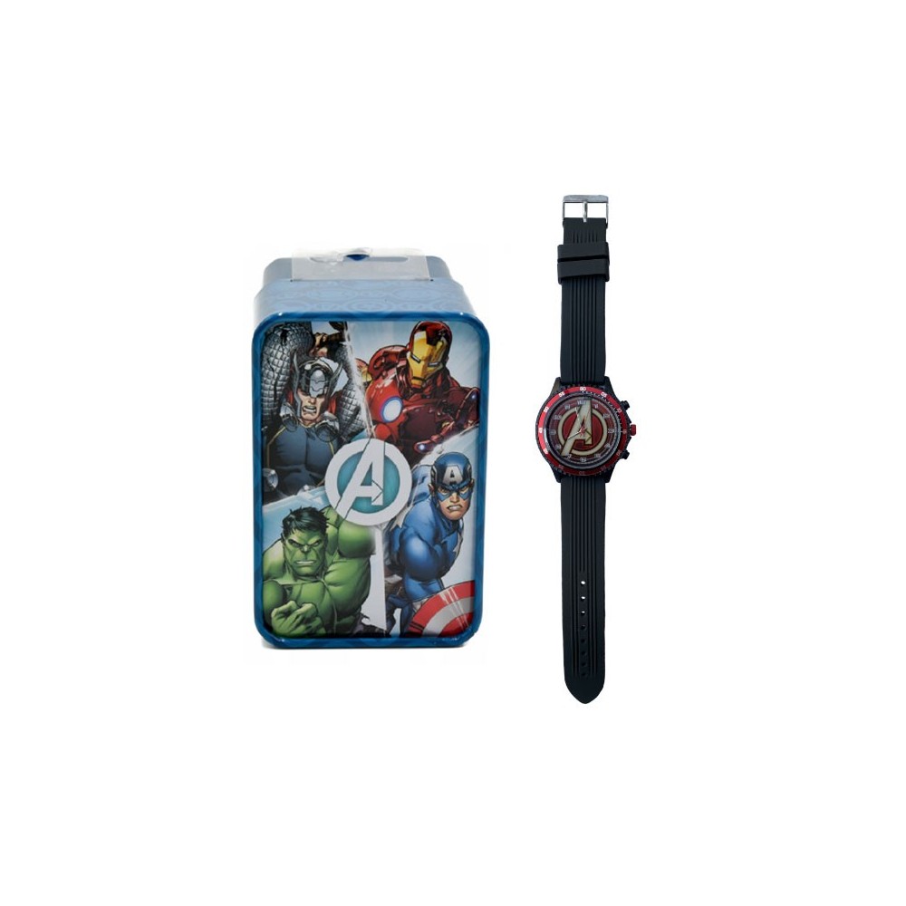 MARVEL AVENGERS LOGO OROLOGIO DA POLSO RETROILLUMINATO ACCUTIME WATCH