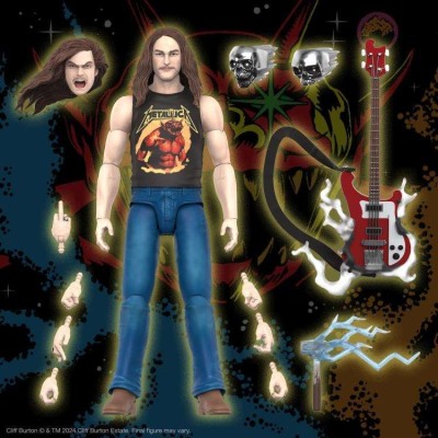 SUPER7 METALLICA ULTIMATES CLIFF BURTON SUPERHERO POSTER ACTION FIGURE