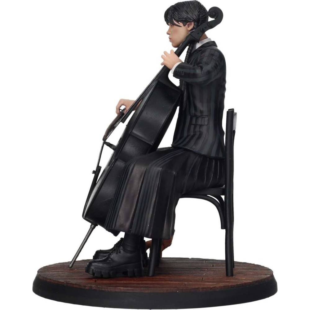 SD TOYS WEDNESDAY ADDAMS WITH CELLO AND THING STATUE FIGURE