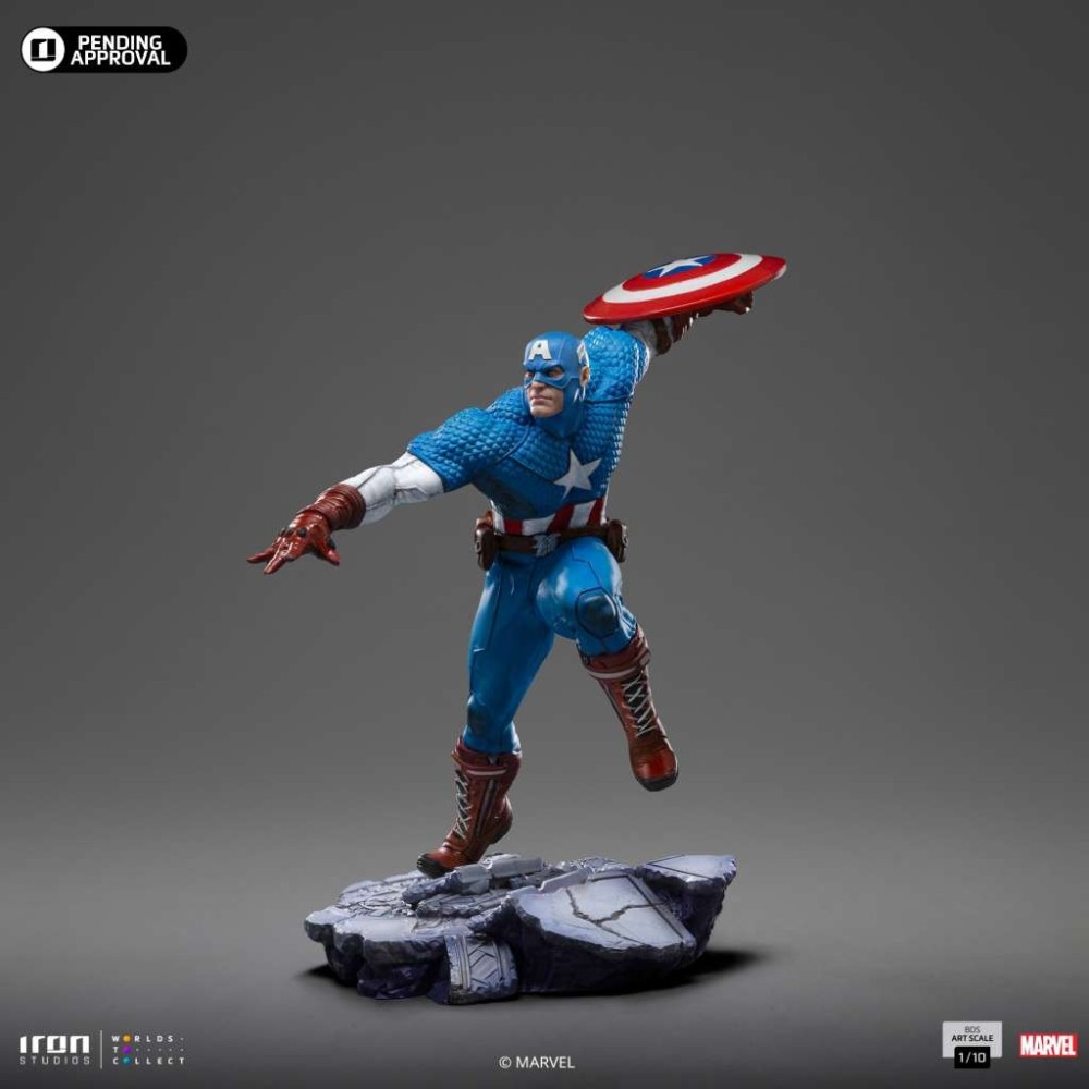 IRON STUDIOS INFINITY GAUNTLET MARVEL COMICS CAPTAIN AMERICA STATUE ART SCALE 1/10 FIGURE