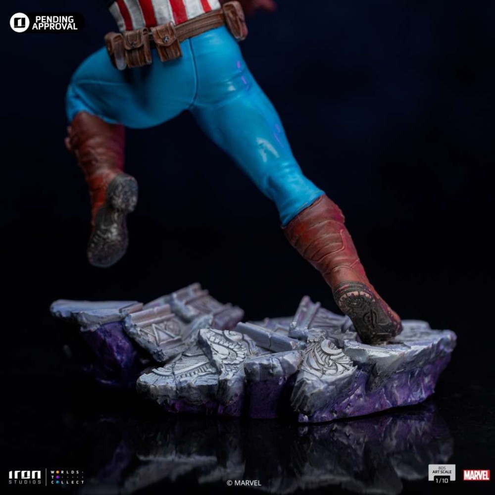MARVEL COMICS INFINITY GAUNTLET CAPTAIN AMERICA ART SCALE 1/10 STATUA FIGURE IRON STUDIOS