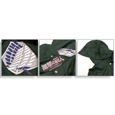 ATTACCO DEI GIGANTI ATTACK ON TITAN OFFICIAL GREEN CAPE MANTELLO REPLICA CARDBOX EDITION UNEKORN