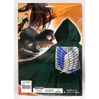 ATTACCO DEI GIGANTI ATTACK ON TITAN OFFICIAL GREEN CAPE MANTELLO REPLICA CARDBOX EDITION UNEKORN