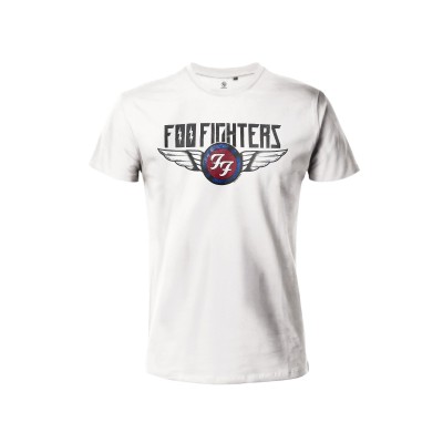 MAGLIA T SHIRT FOO FIGHTERS LOGO BIANCA