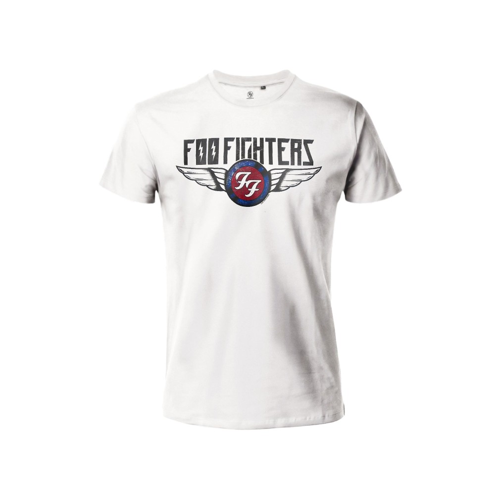 MAGLIA T SHIRT FOO FIGHTERS LOGO BIANCA