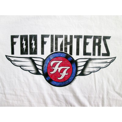 MAGLIA T SHIRT FOO FIGHTERS LOGO WHITE