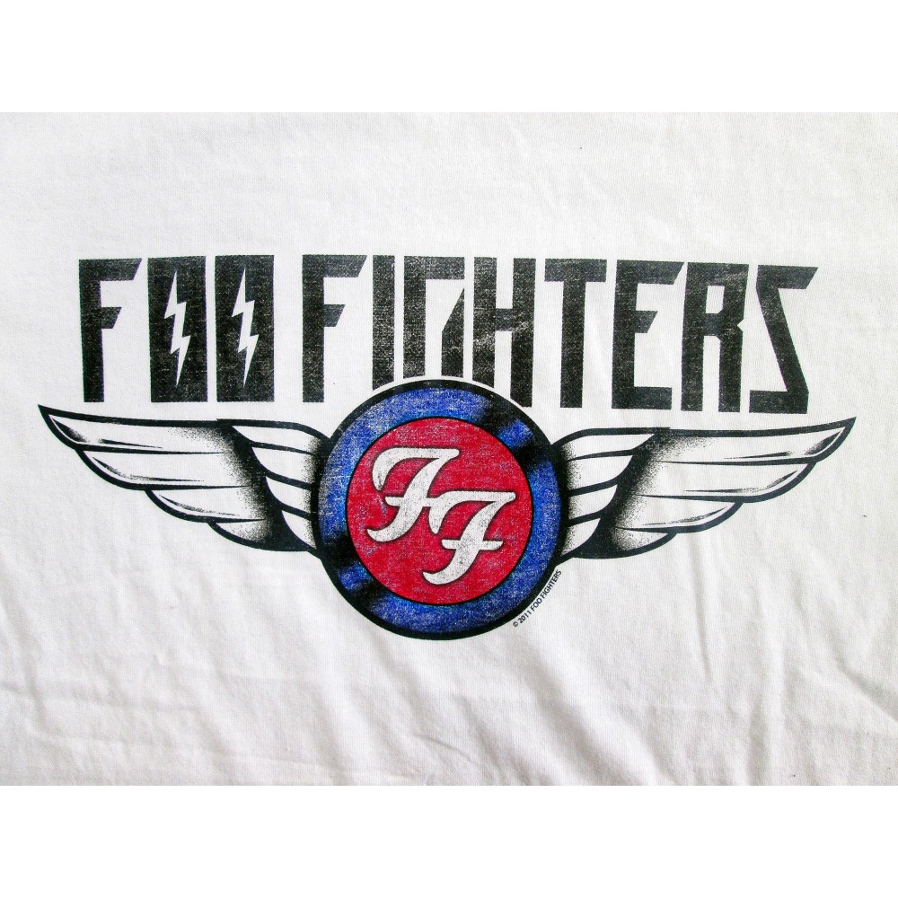 MAGLIA T SHIRT FOO FIGHTERS LOGO WHITE