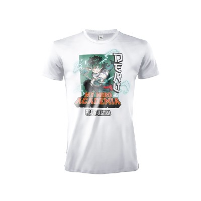 MAGLIA T SHIRT MY HERO ACADEMIA MIDORIYA BIANCA